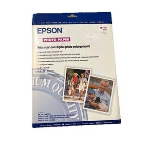 New EPSON Letter 8.5"x11 20 Sheets Photo Paper